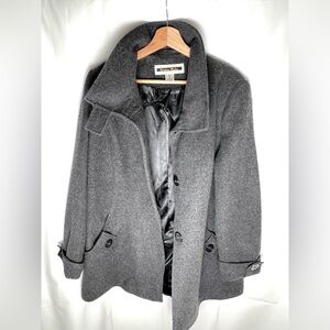Vintage Kristen Blake Charcoal Wool Coat Large